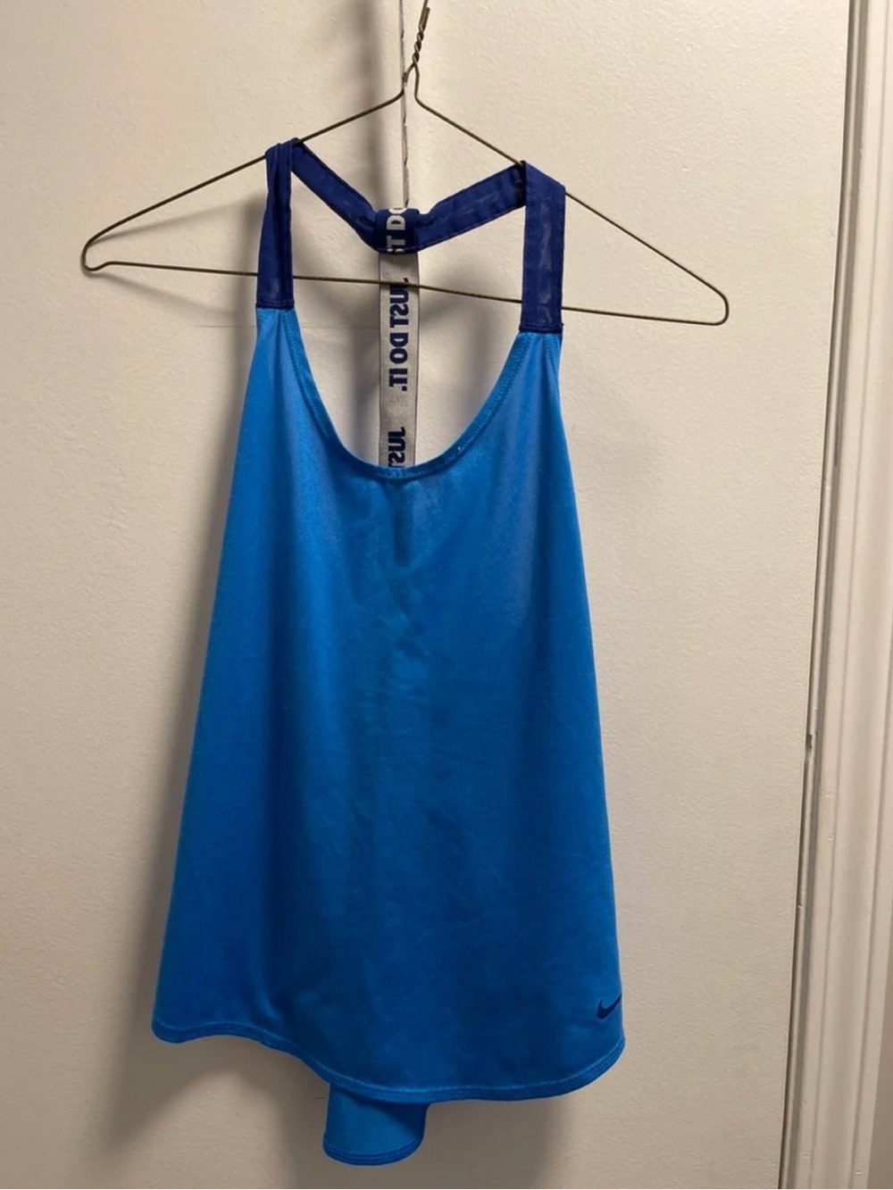 *Nike Bright Blue Racerback Training Tank with Contrast Straps